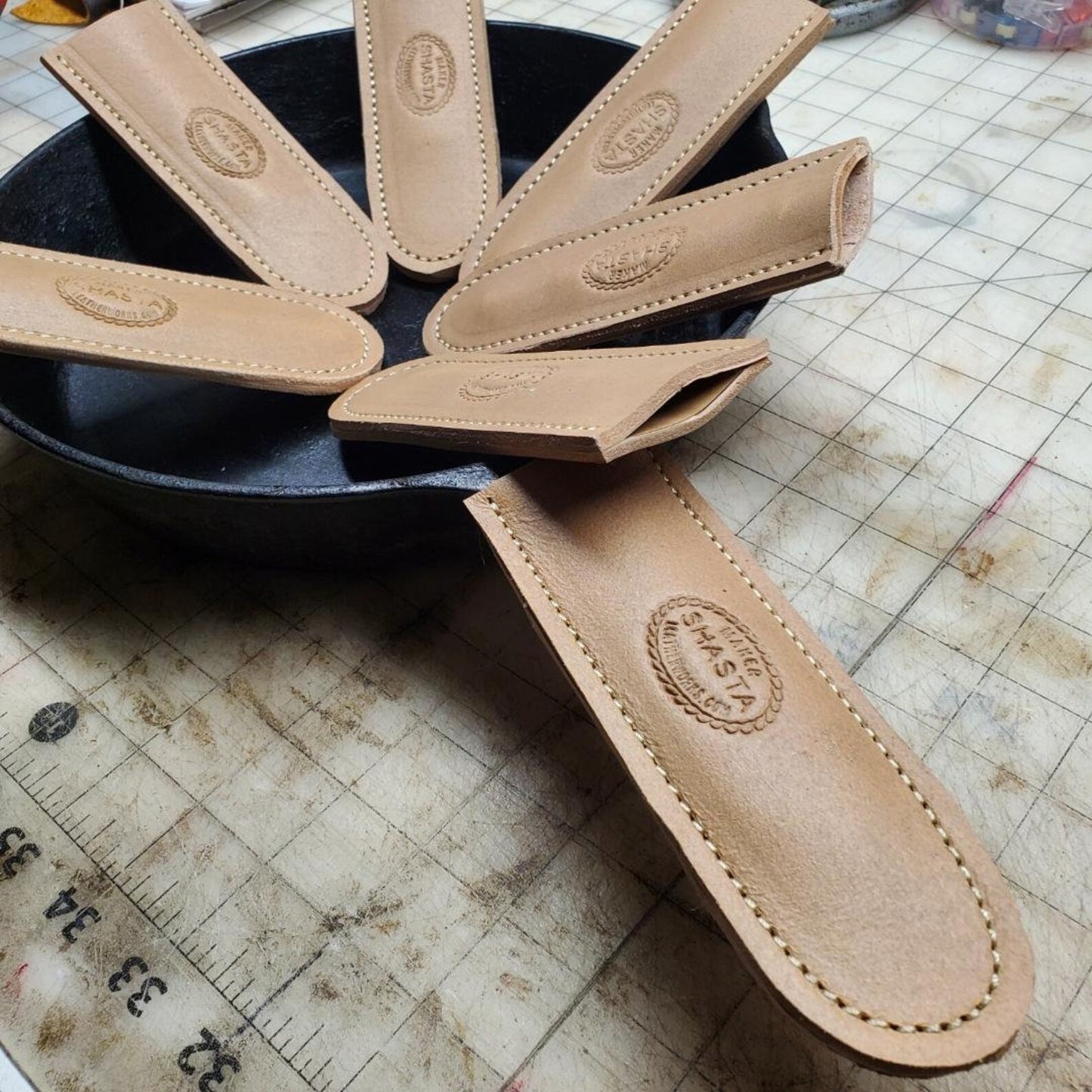 Leather Pan Holder